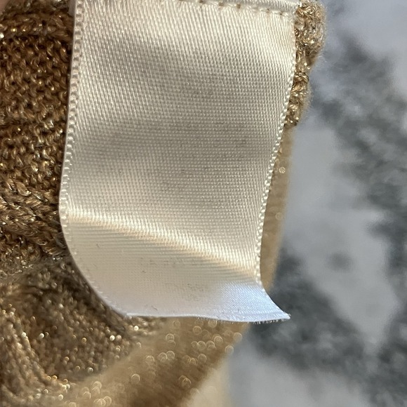 Talbots Sweater Womens‎ Size 2XP Gold Cable Knit Long Sleeve Holiday - Picture 6 of 7